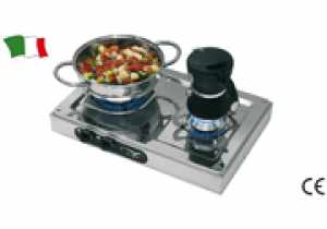 CAN FORNELLO 2 FUOCHI IN ACCIAIO INOX